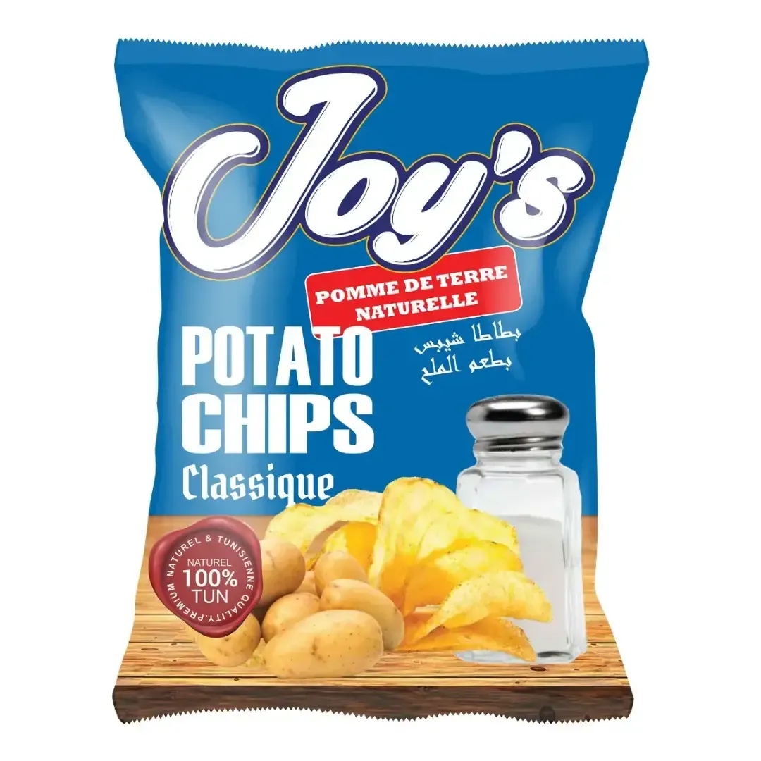 Chips de pomme de terre naturelle au sel