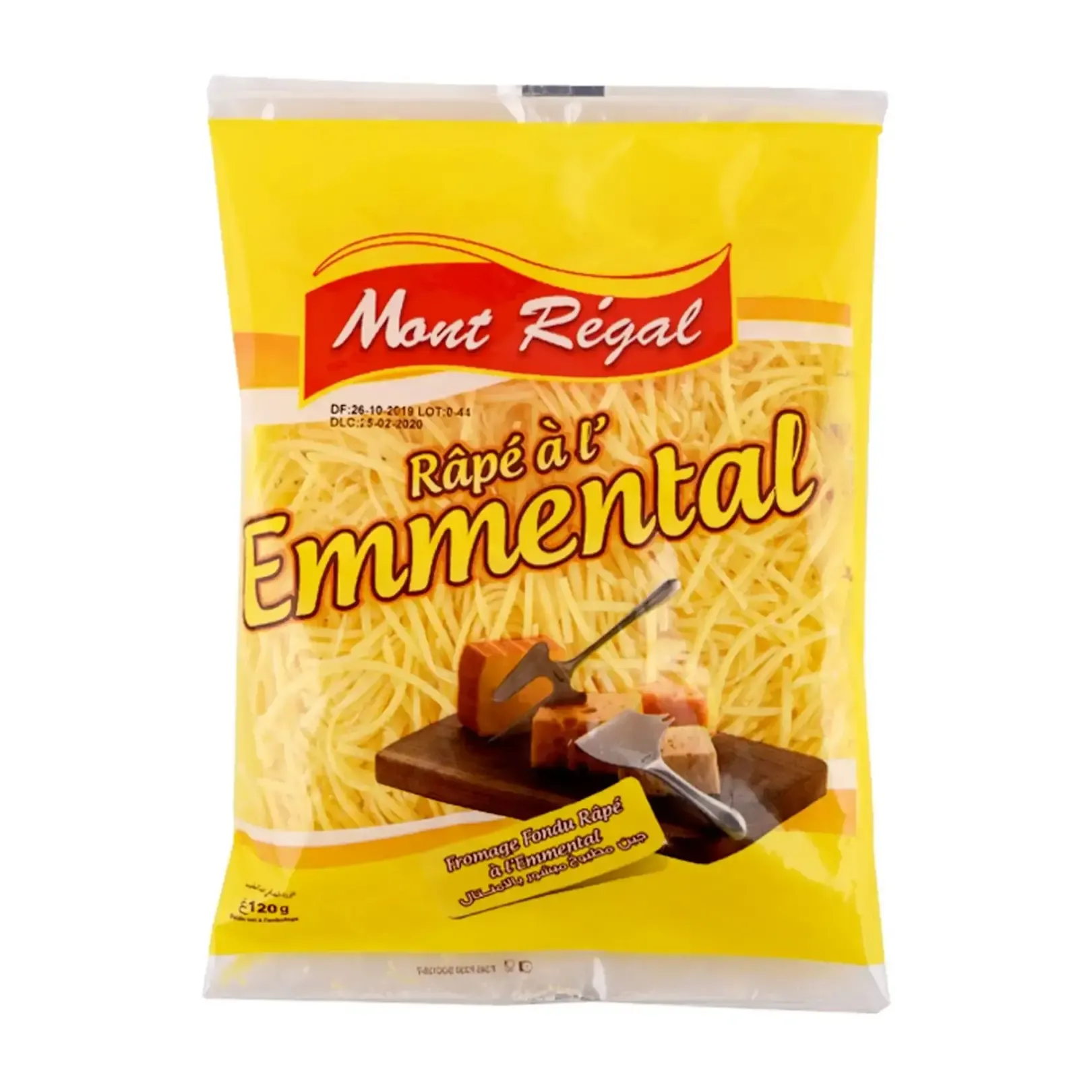 Fromage fondu râpé à l'emmental