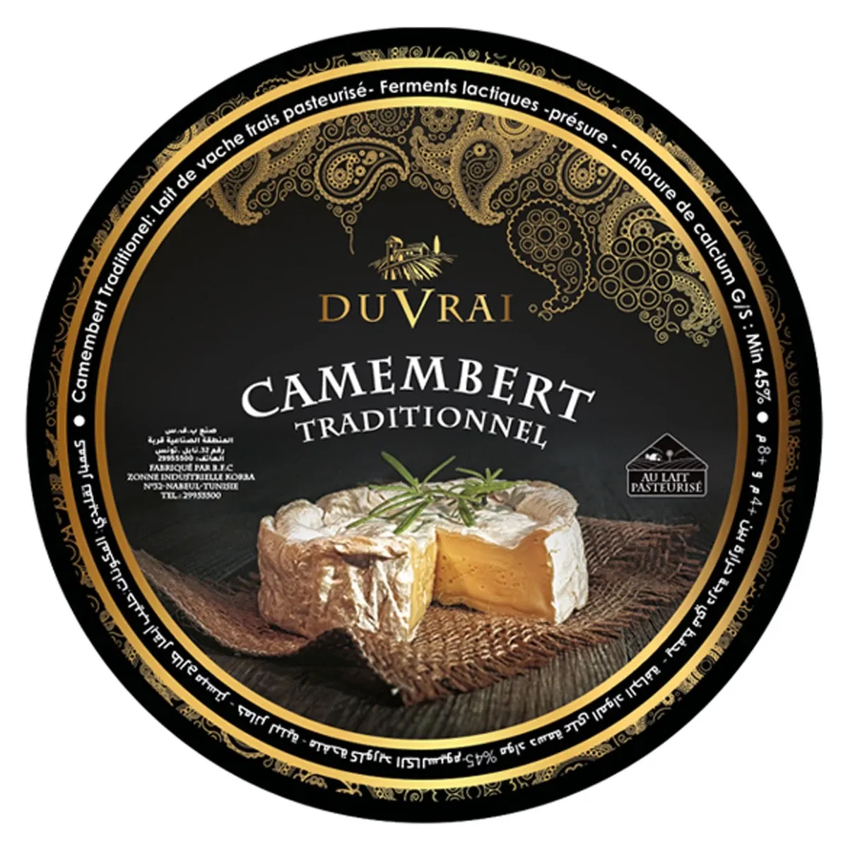 Fromage camembert traditionnel