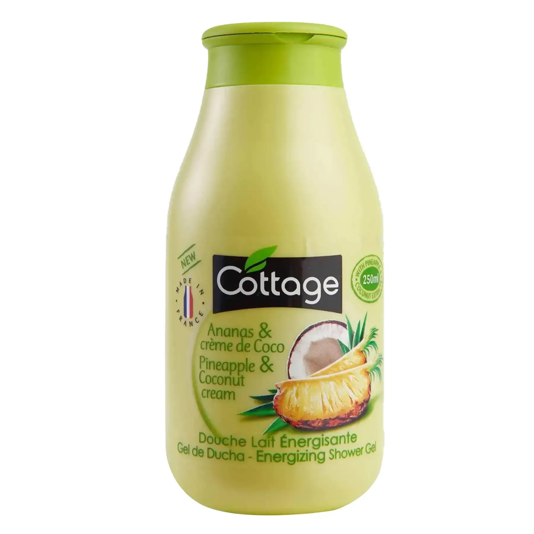 Crème de douche énergisante ananas et crème de coco