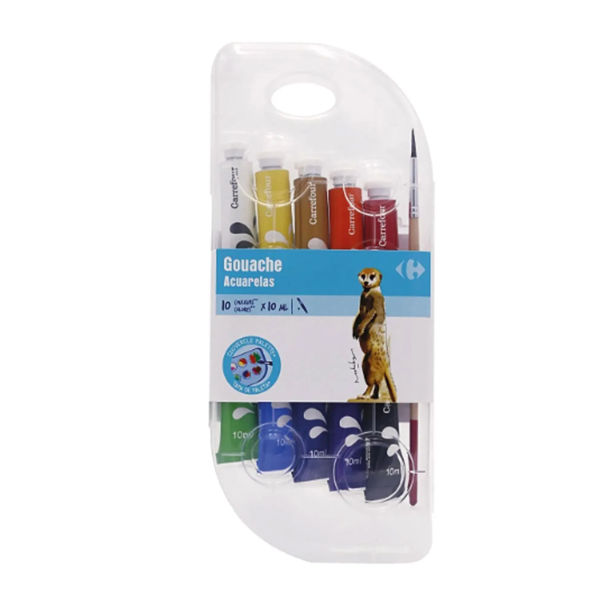 10 tubes de gouache de 10ml