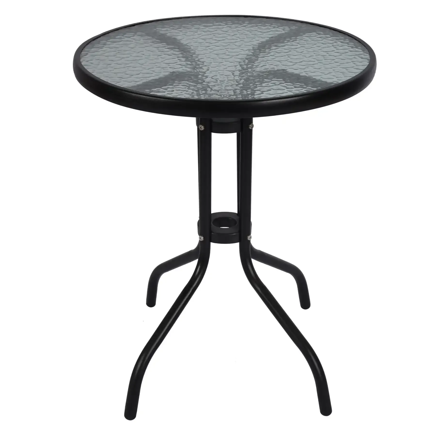 Table de jardin ronde en verre Hyba