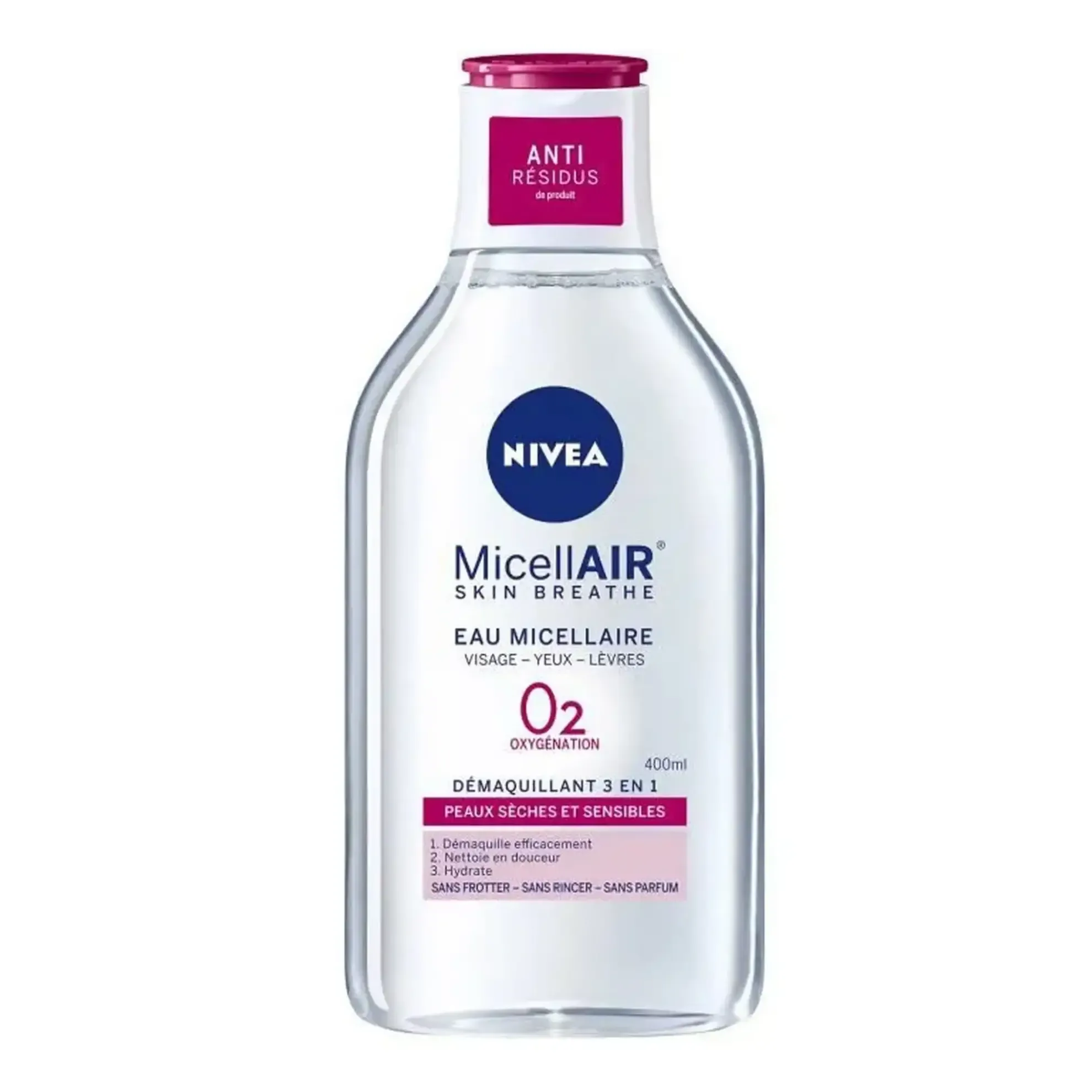 Eau micellaire démaquillant tout en 1 peaux sèches et sensibles
