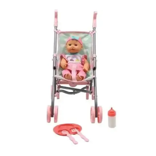 Poupon 30cm et sa poussette