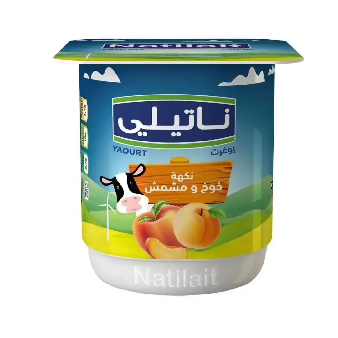 Yaourt aromatisé pêche abricot