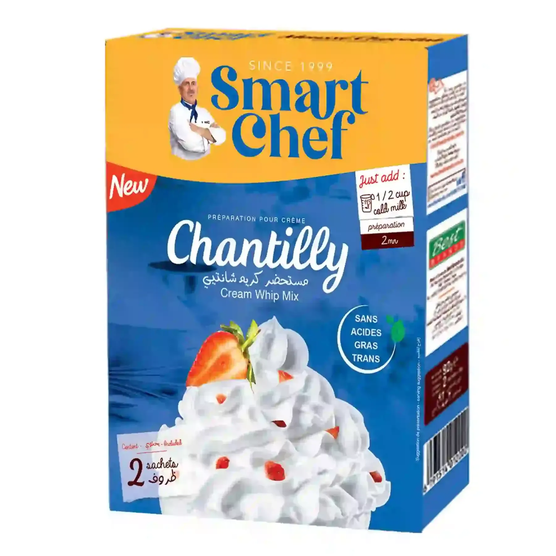 Préparation de crème chantilly
