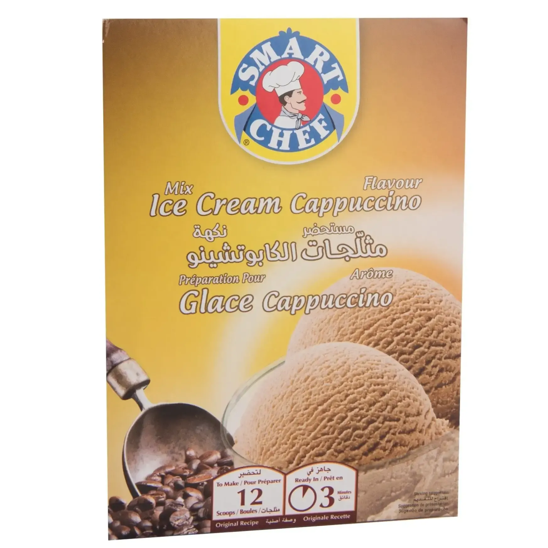 Préparation de glace cappuccino