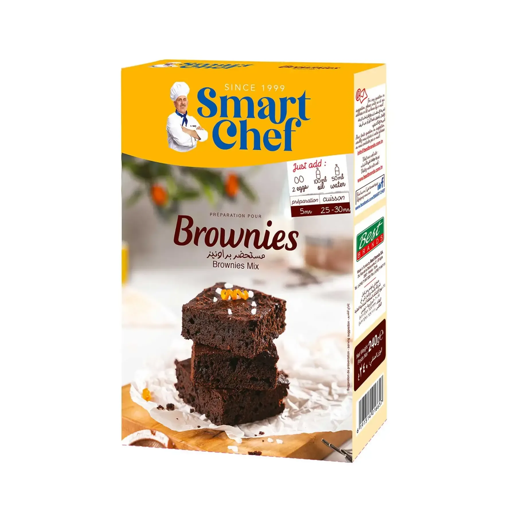 Préparation de brownies