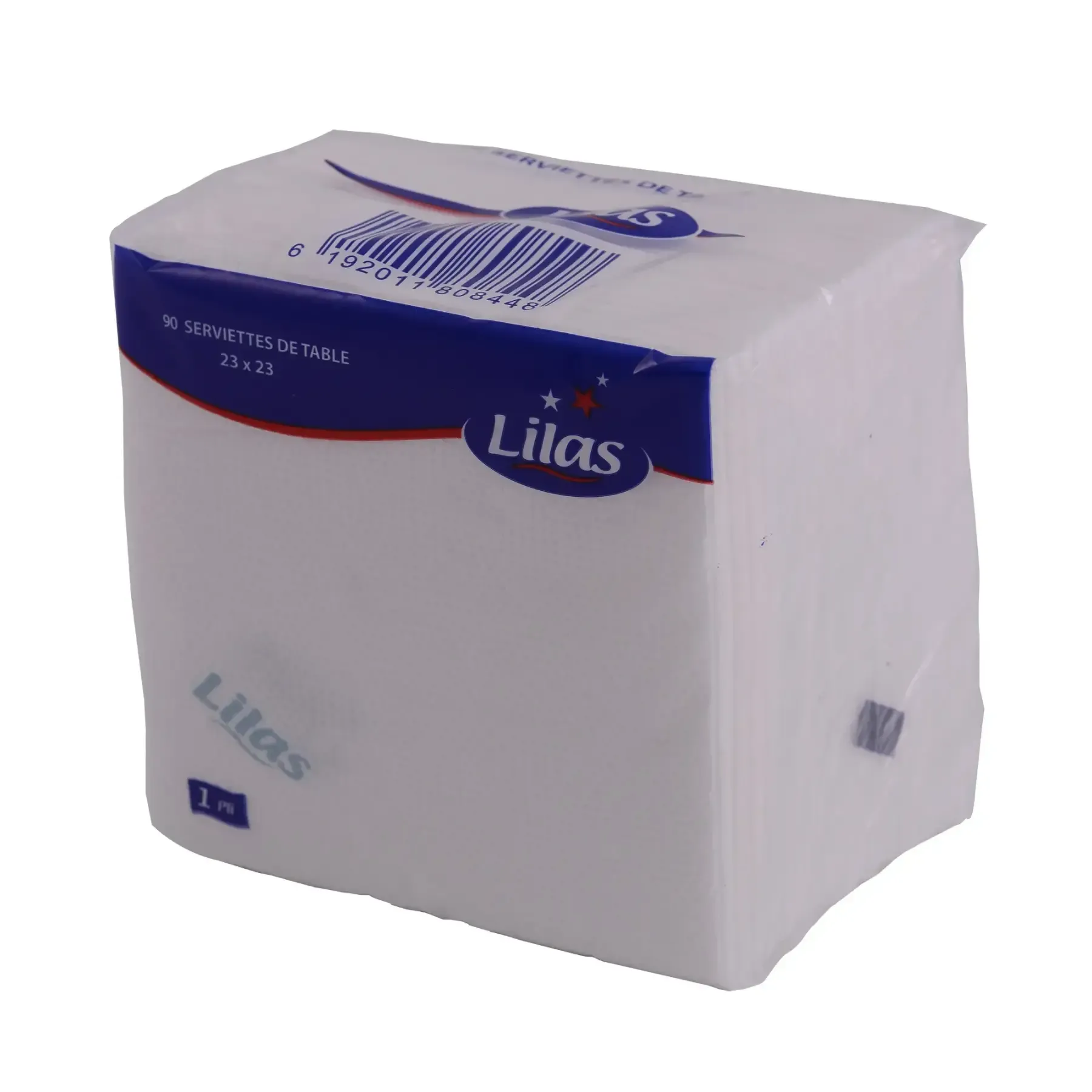 Serviettes de table 1 pli 23x23cm