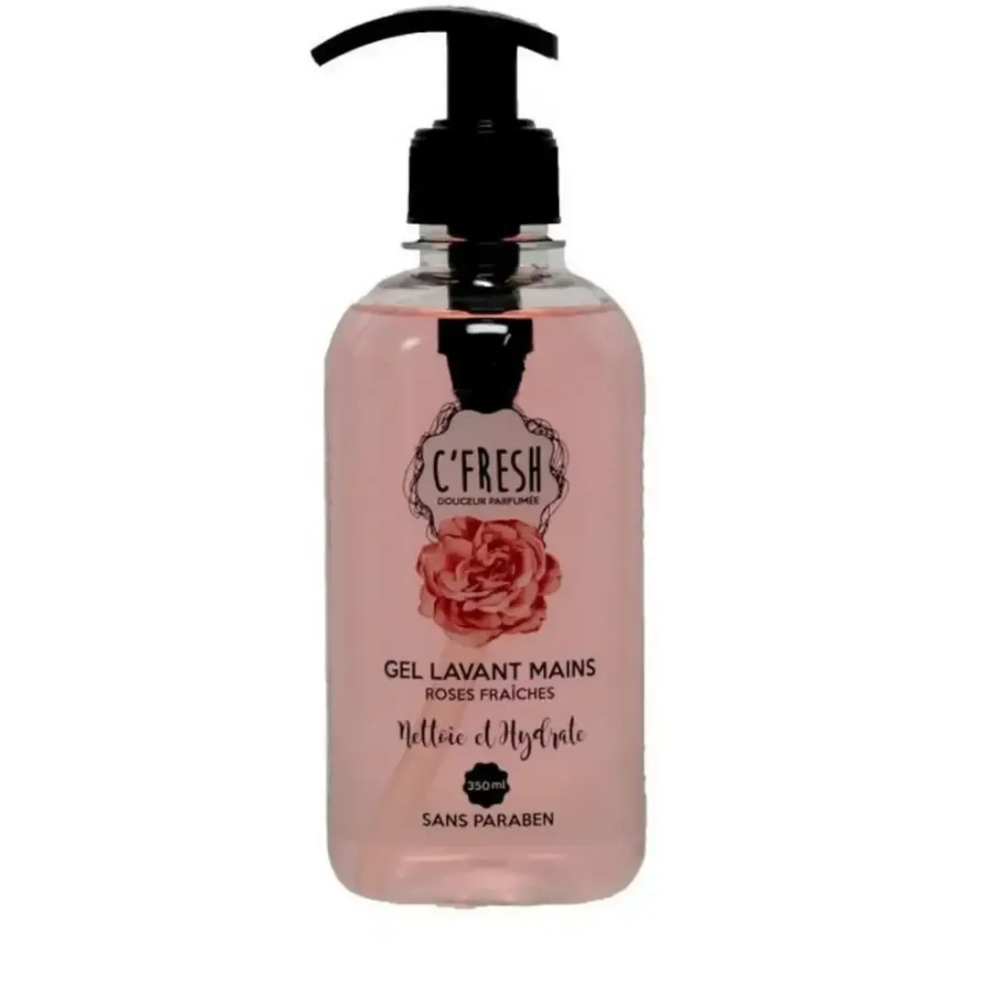 Gel lavant mains parfum  rose
