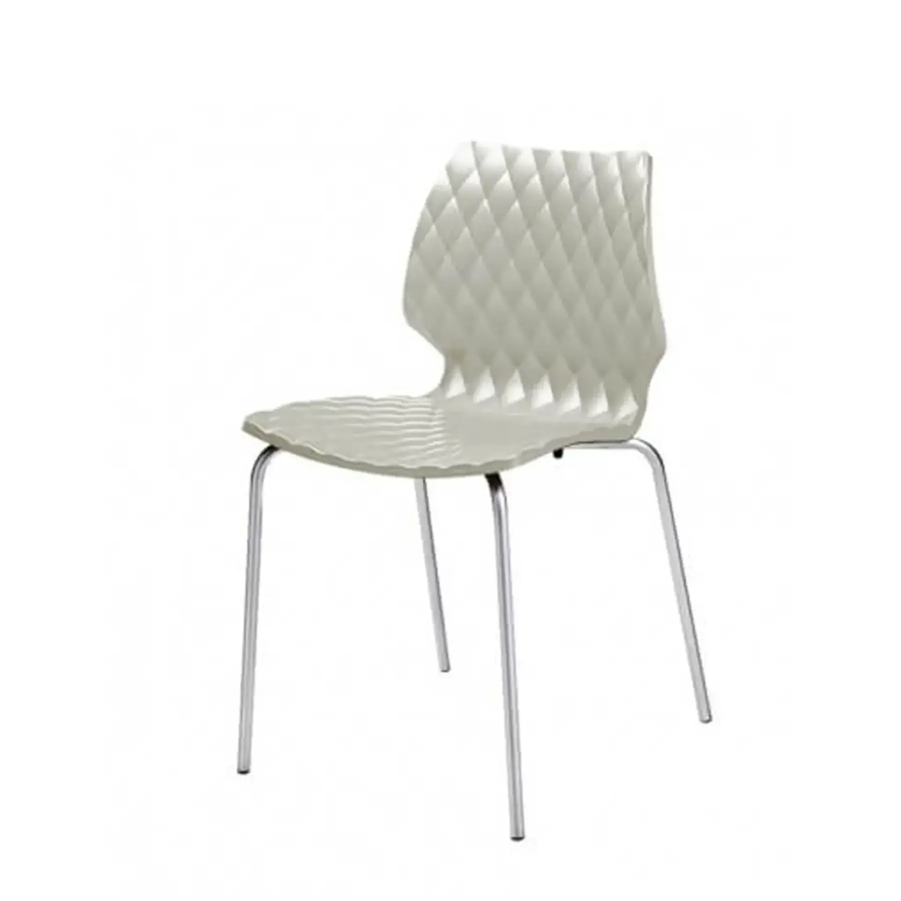 Chaise chromée taupe Prince SOTUFAB