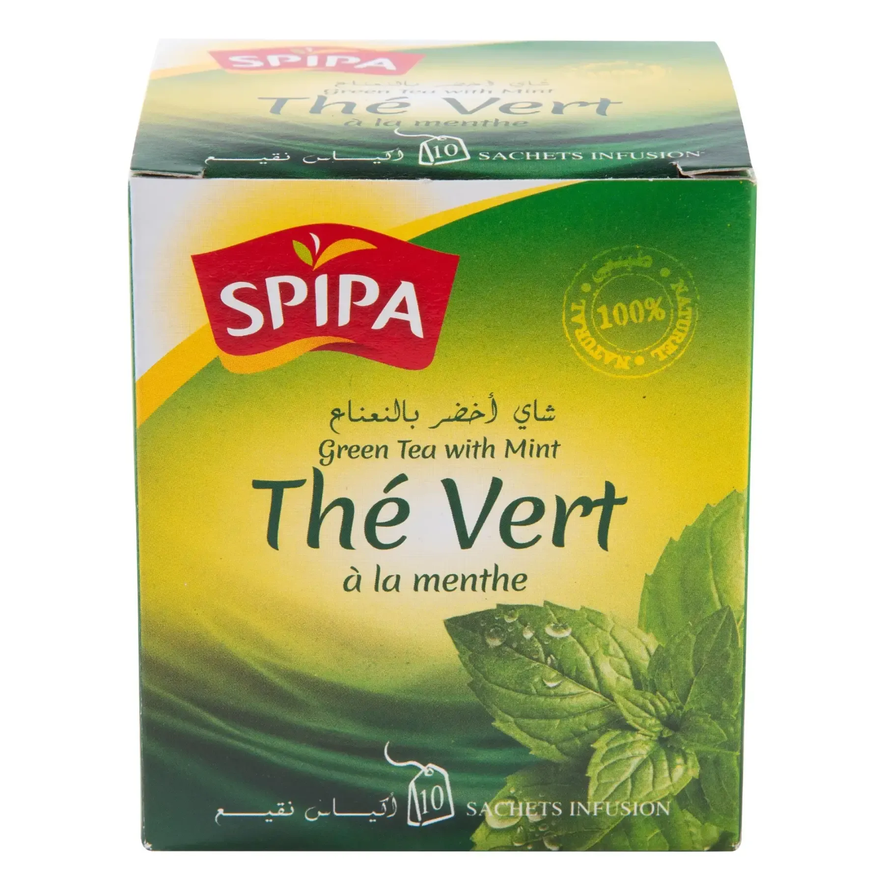 Thé infusion vert à la menthe