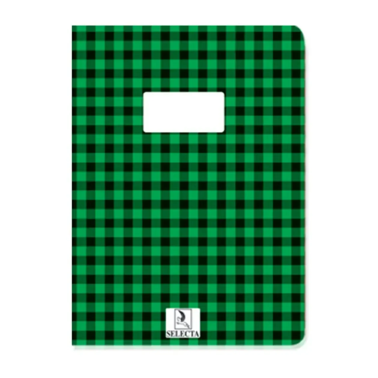 Cahier 17x22cm polypro carreaux verts