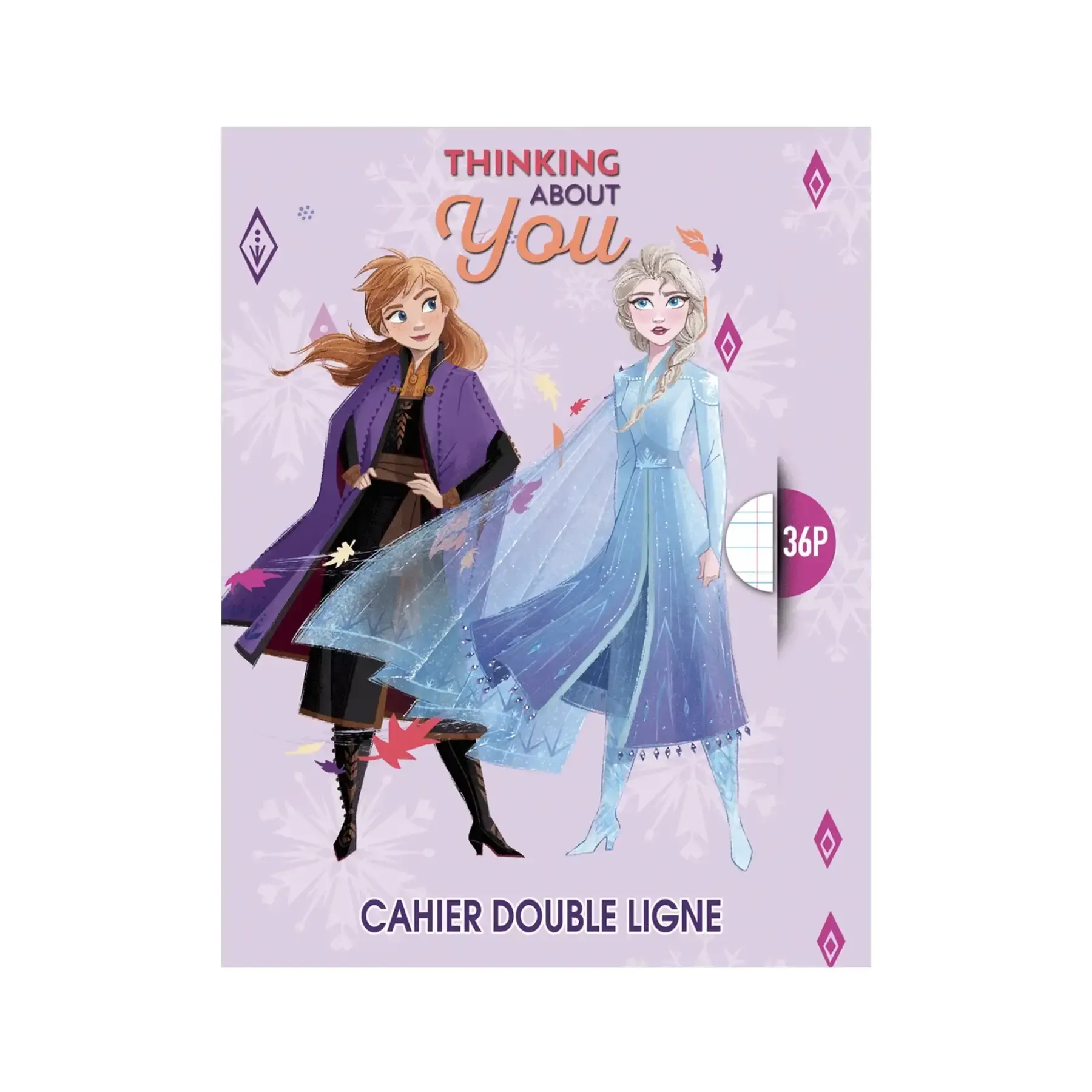 Cahier double ligne 17x22cm 80g Disney