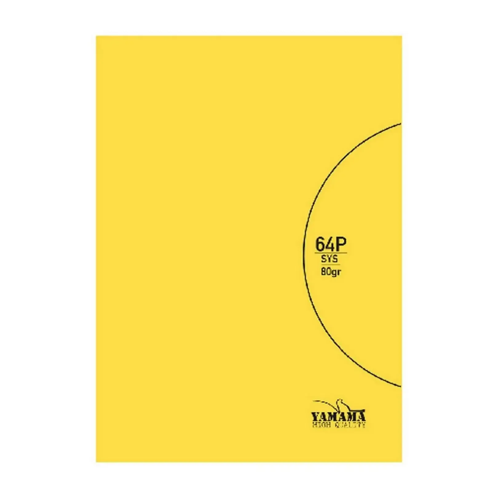 Cahier piqué 17x22cm uni SYS 80g jaune