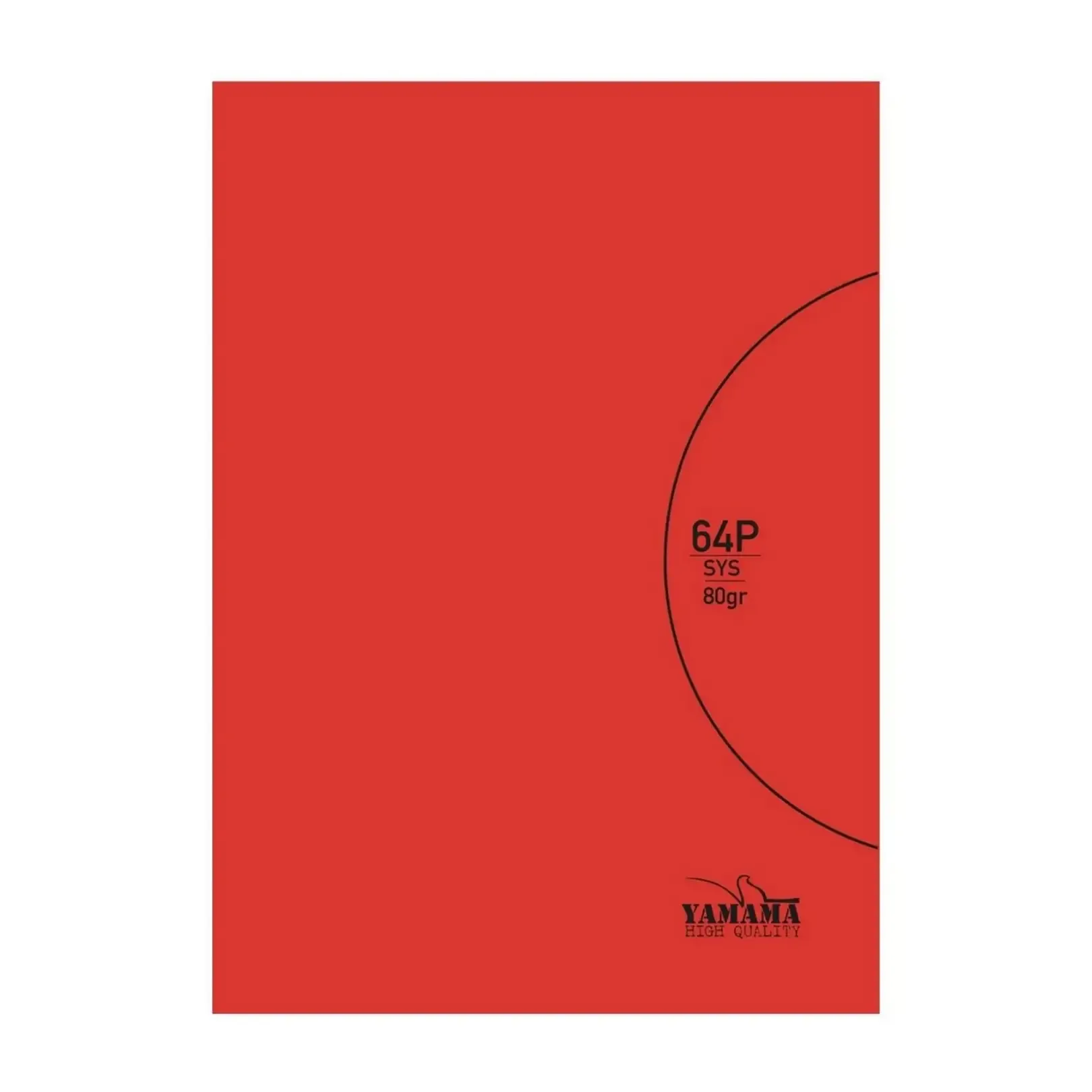 Cahier piqué 17x22cm uni SYS 80g rouge