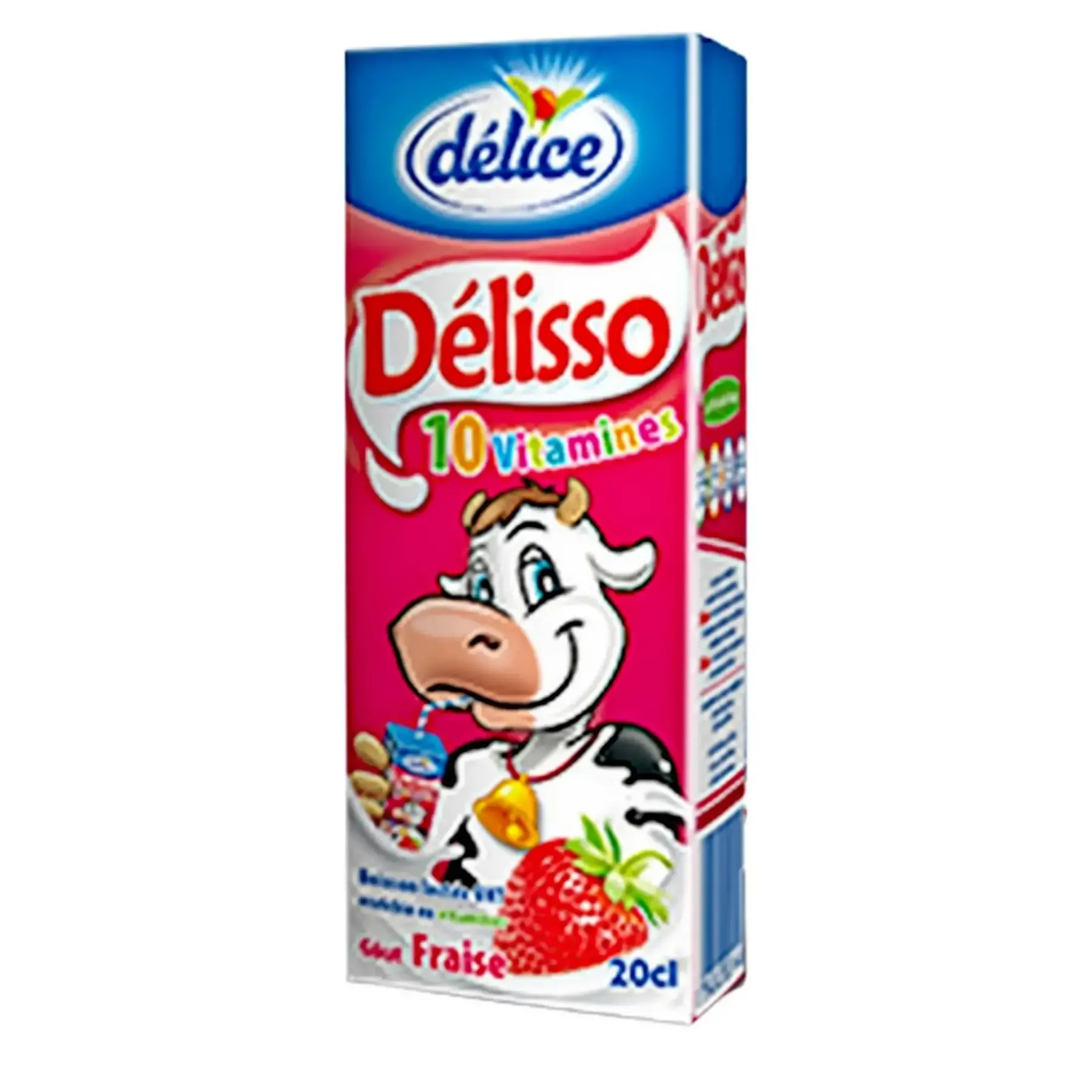 Boisson lactée goût fraise Délisso 