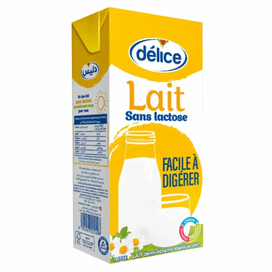 Lait demi-écrémé sans lactose U.H.T