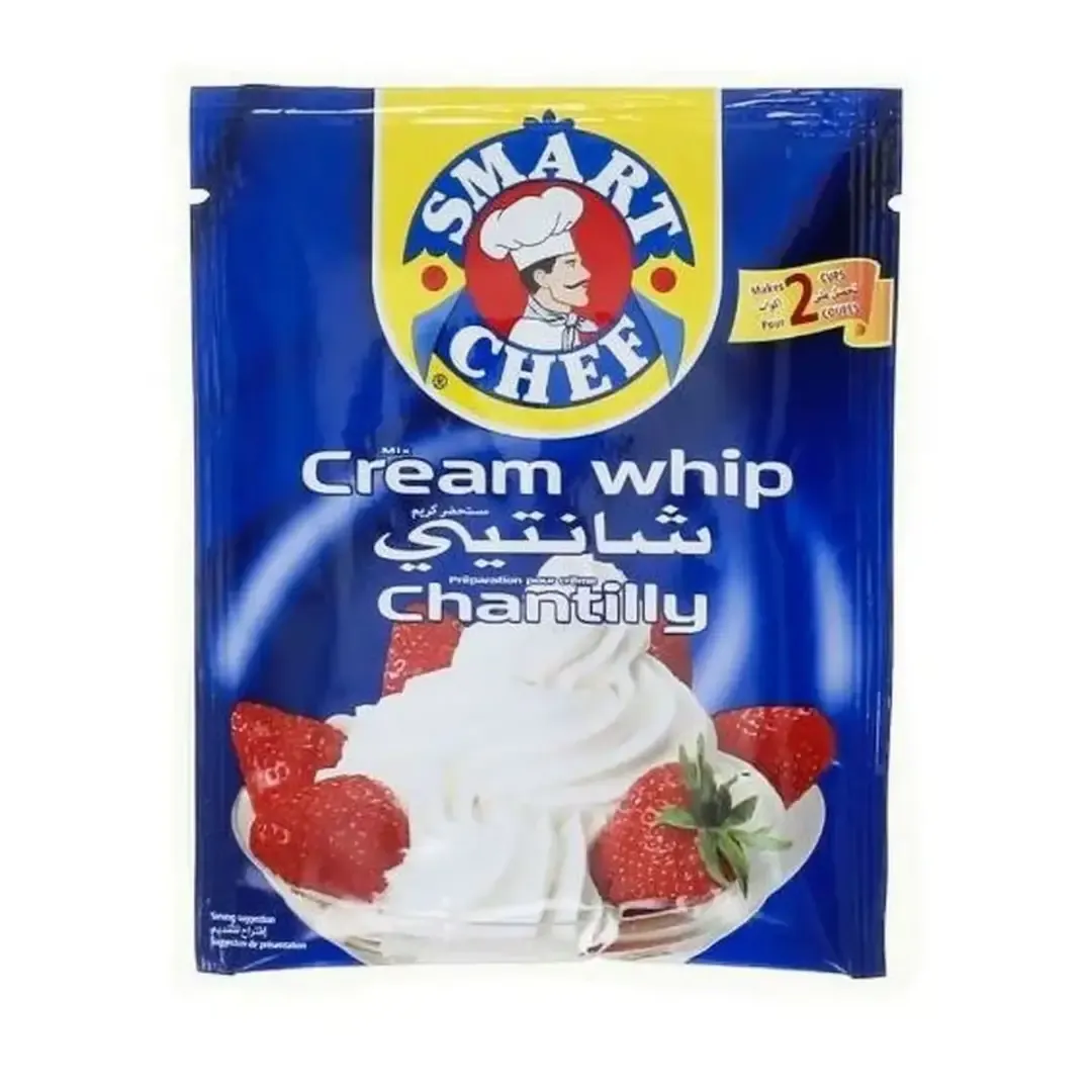 Préparation de crème chantilly