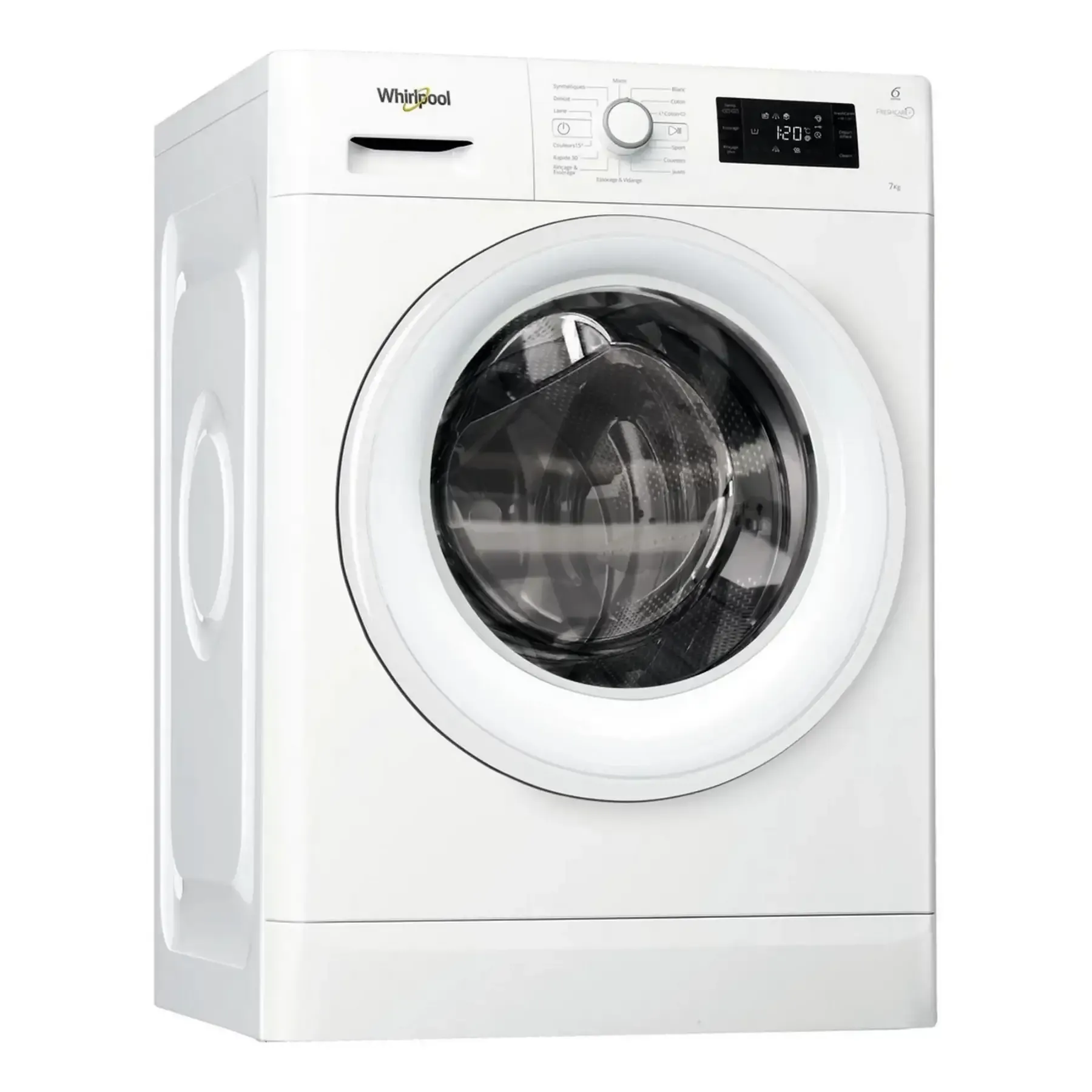 Lave linge frontal 7Kg blanc 6ème Sens