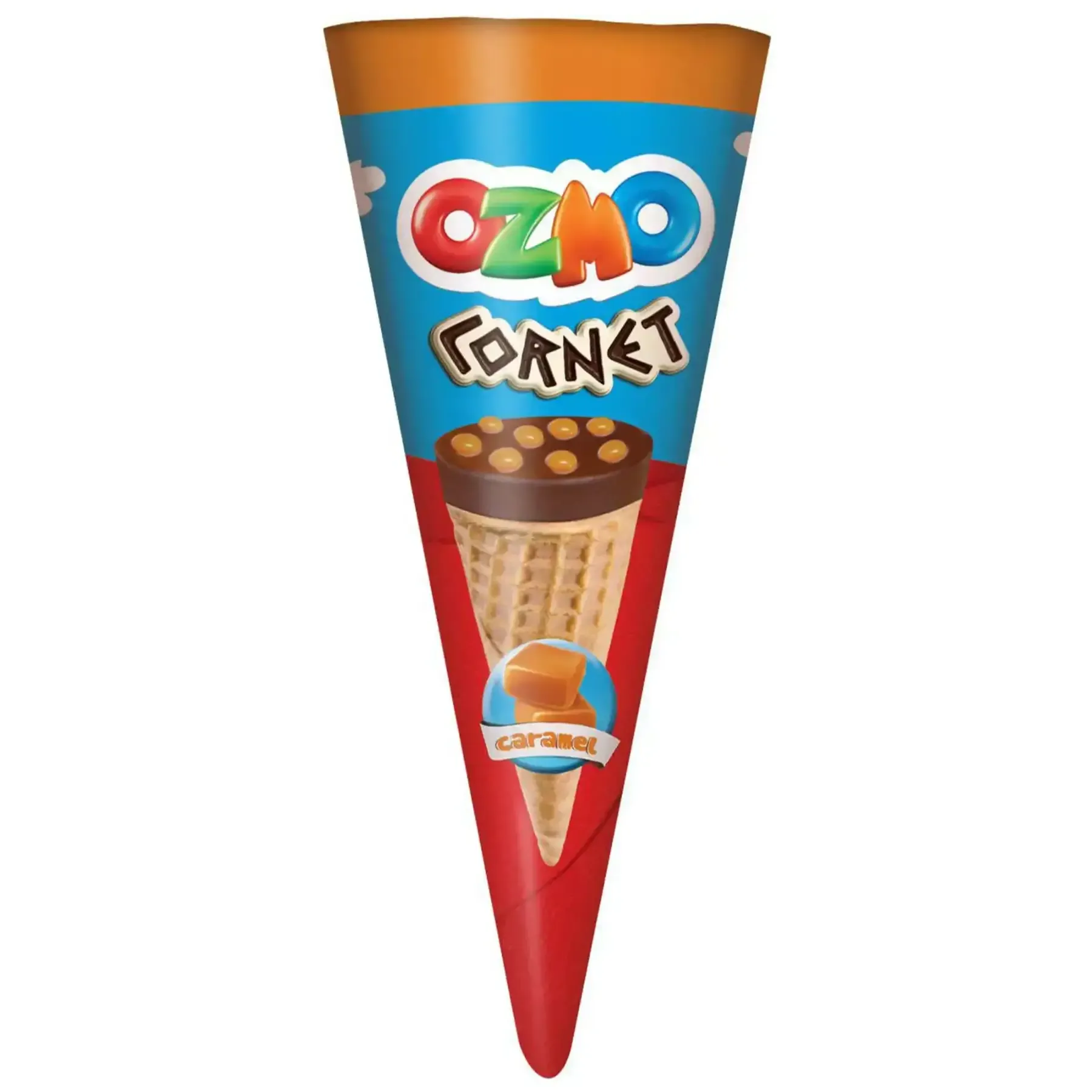 Glace en cornet caramel