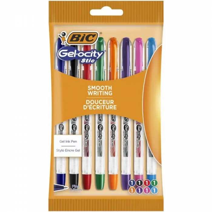Lot de 8 stylos à bille à encre Gel ocity
