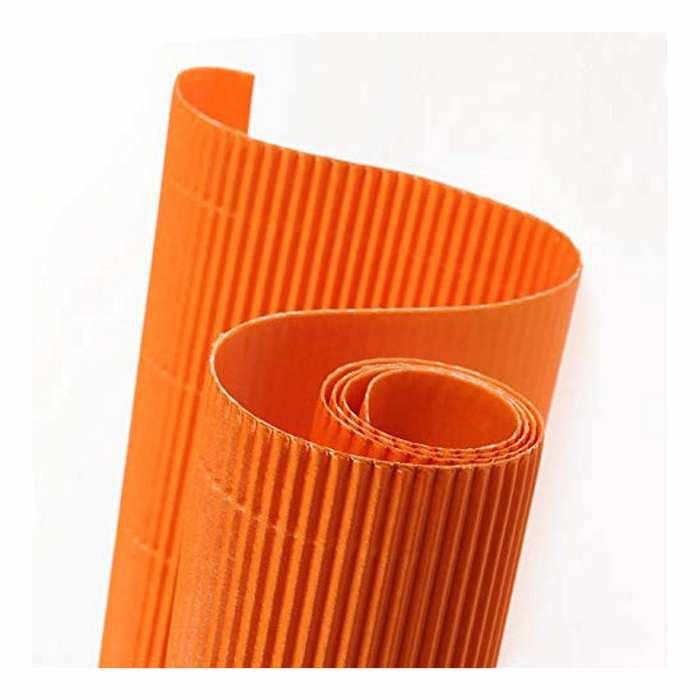 Papier carton ondulé couleur orange
