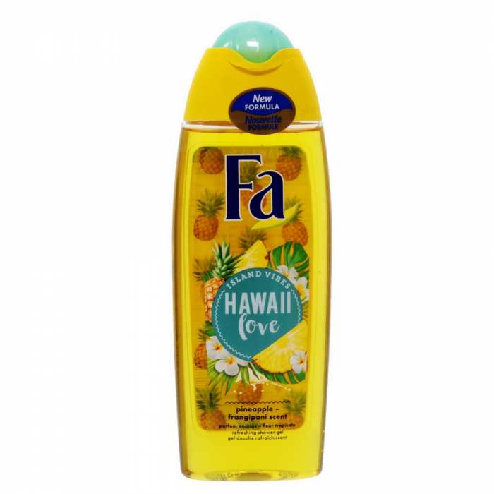 Gel douche parfum rafraîchissant d'ananas et de frangipanier Hawaï Love