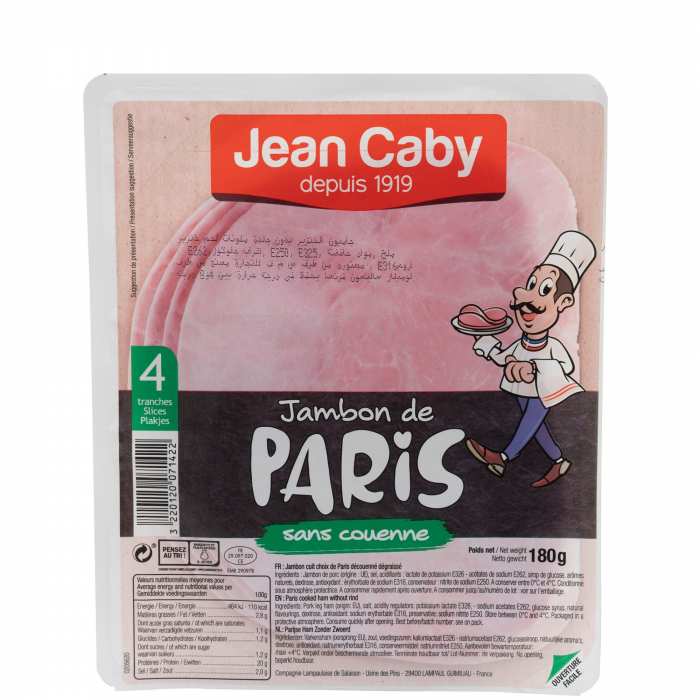 Jambon de porc de Paris sans couenne
