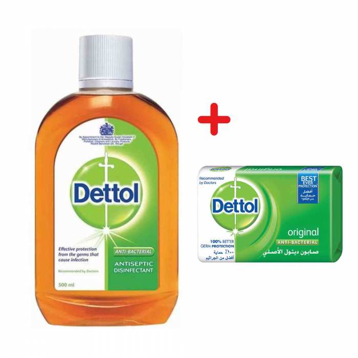 Désinfectant liquide antiseptique + savon de toilette original DETTOL