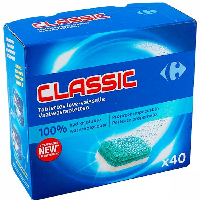 Tablettes lave vaisselle classique 40*10g