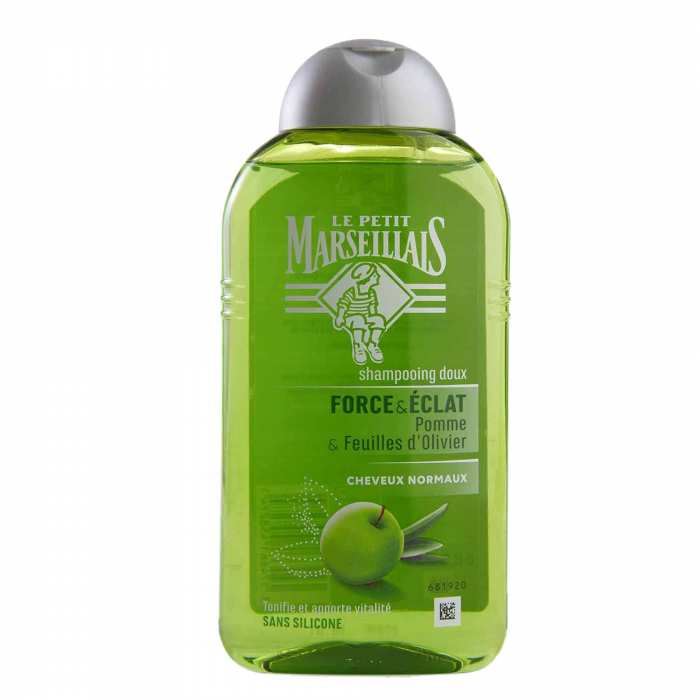 Shampooing doux aux pomme et feuilles d'olivier pour cheveux normaux