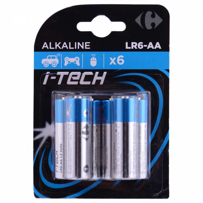 Pile alcalines AA/LR6 I-Tech