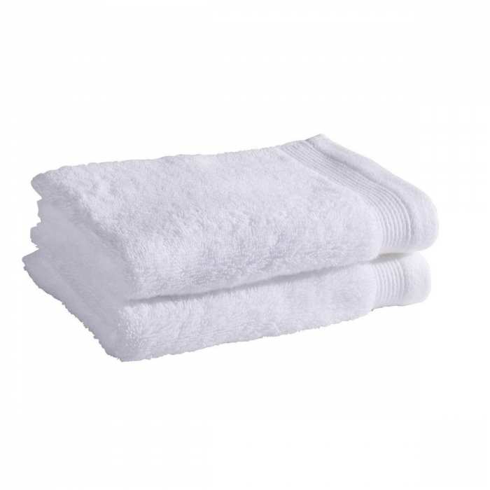 Serviette de toilette invité blanche en coton durable