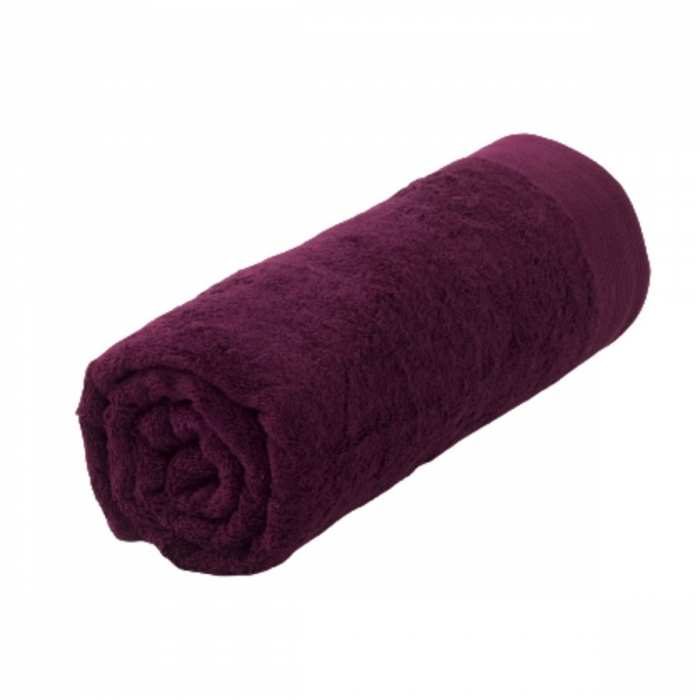 Drap de bain éponge bio violet en coton