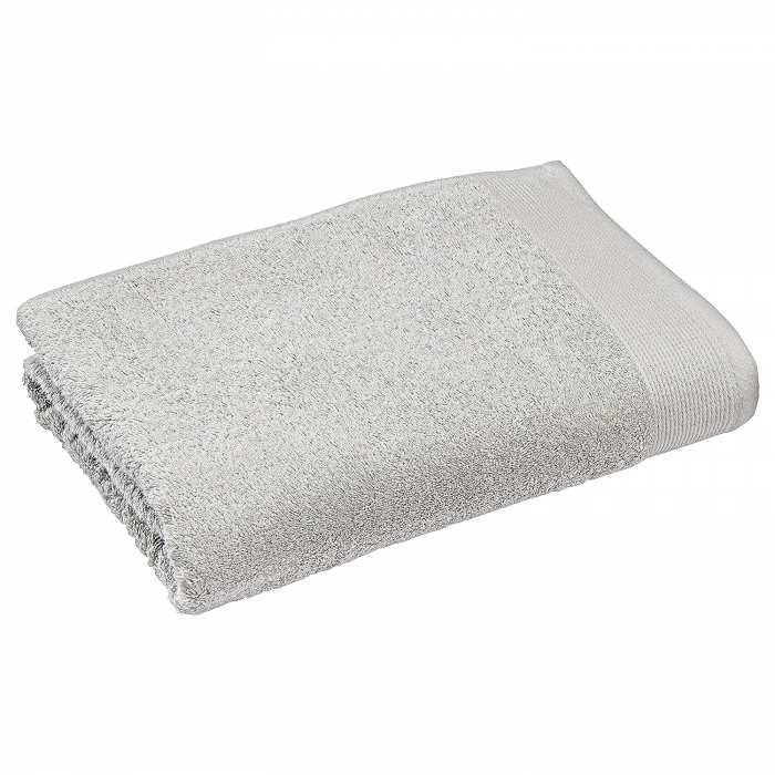 Serviette de bain éponge bio gris clair en coton