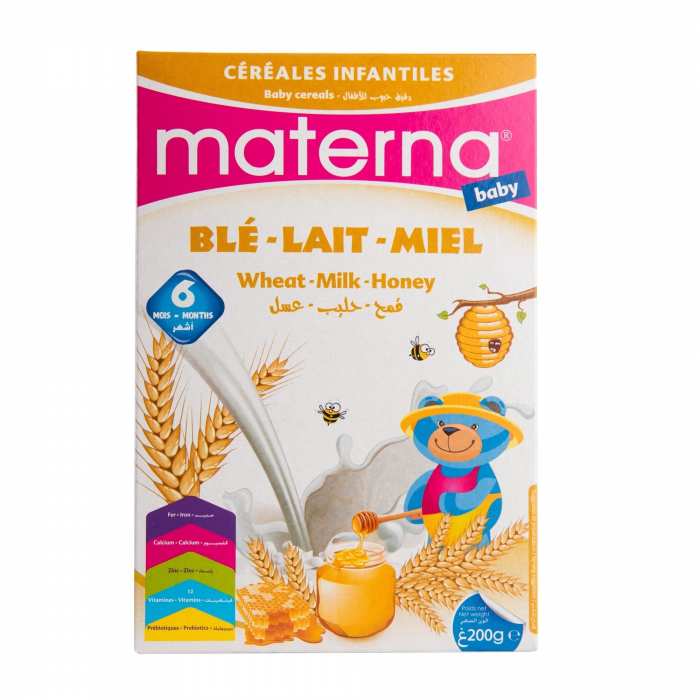 Céréales infantiles blé lait & miel MATERNA
