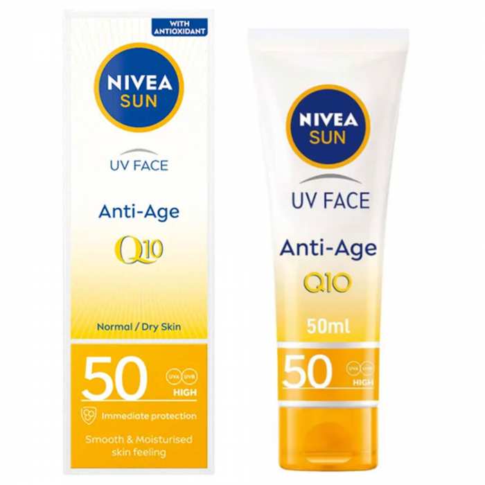 Crème visage protection solaire Anti-Âge SPF 50
