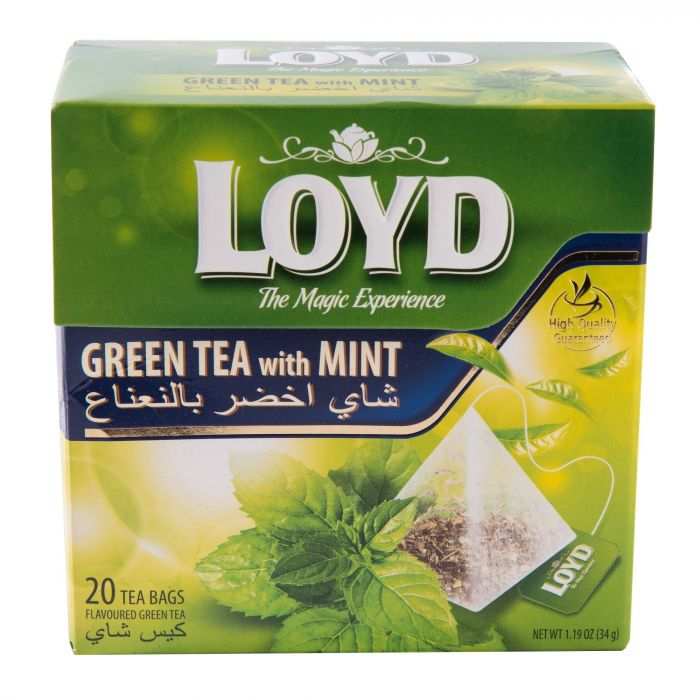 Thé infusion vert à la menthe