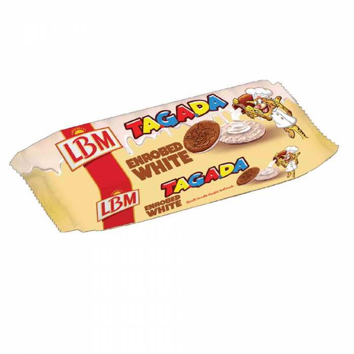 Biscuits enrobé de chocolat blanc Tagada LBM