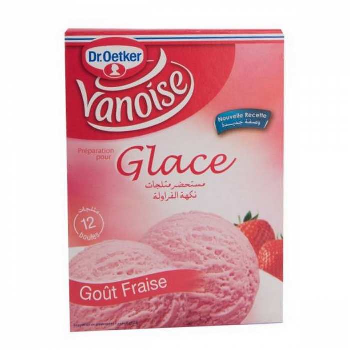 Préparation de glace Vanoise mix fraise
