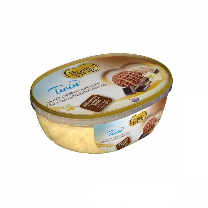 Glace vanille chocolat twin BOULE D'OR