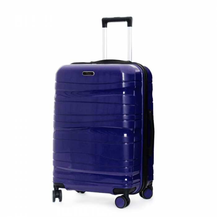 Valise en polypropylène 55cm bleue
