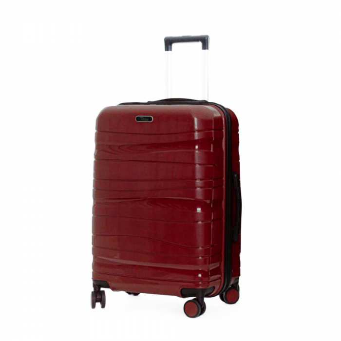 Valise en polypropylène 55cm rouge