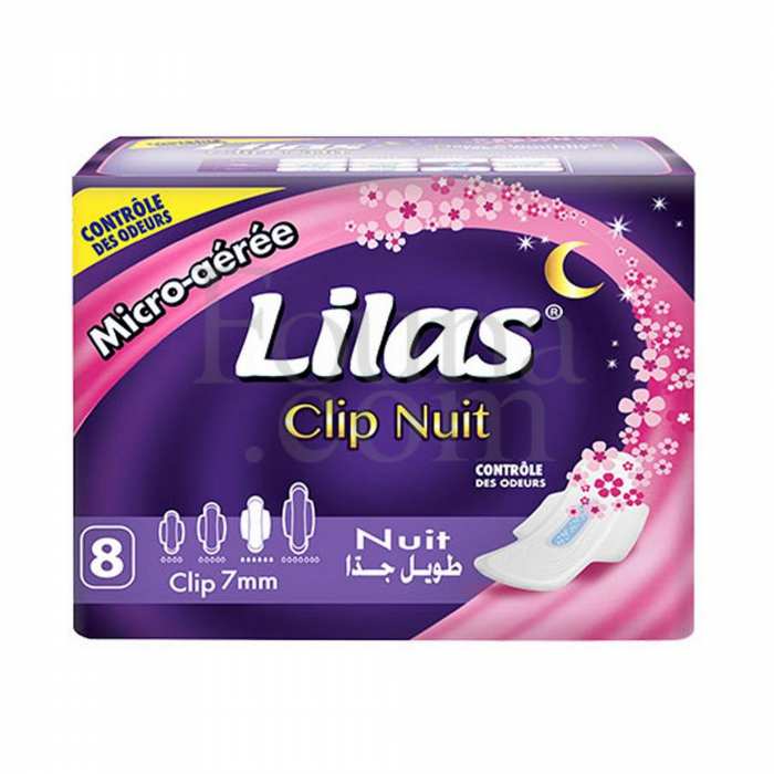 Serviettes hygiéniques Clip Nuit Plus 7mm