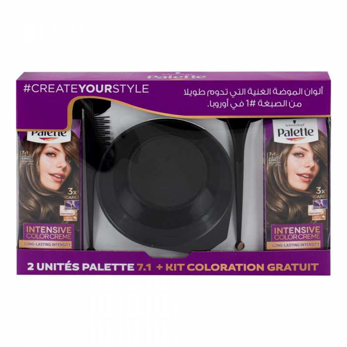 Coloration intensive color crème 7.1 + kit de coloration gratuit