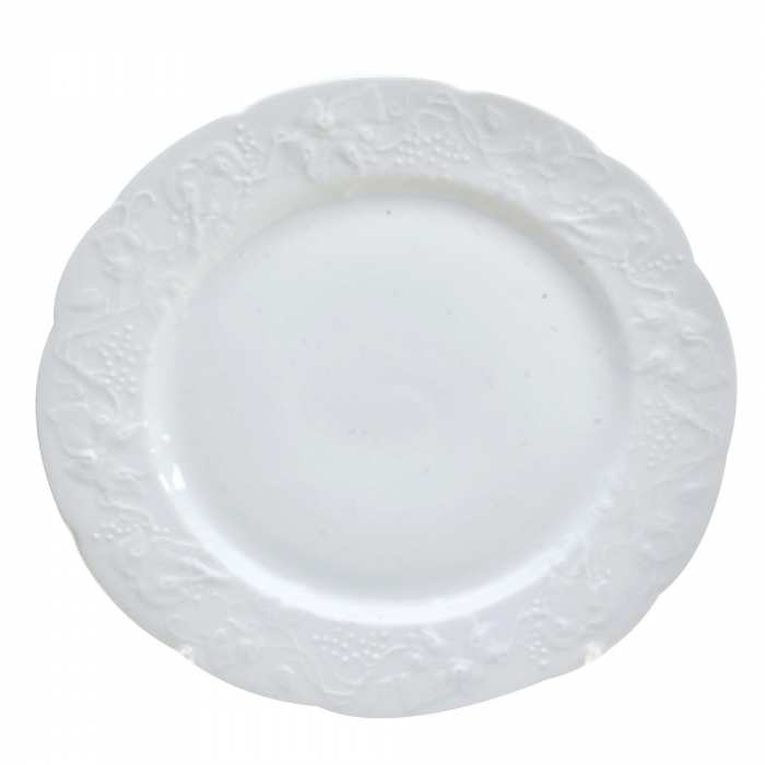 Assiette plate vendange 26cm blanche