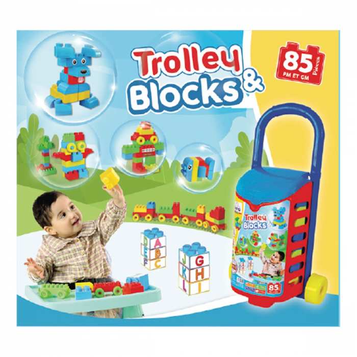 Chariot de construction Trolley & Blocks