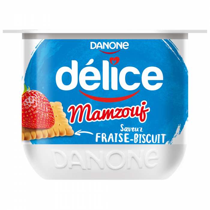 Yaourt aromatisé Mamzouj fraise & biscuit