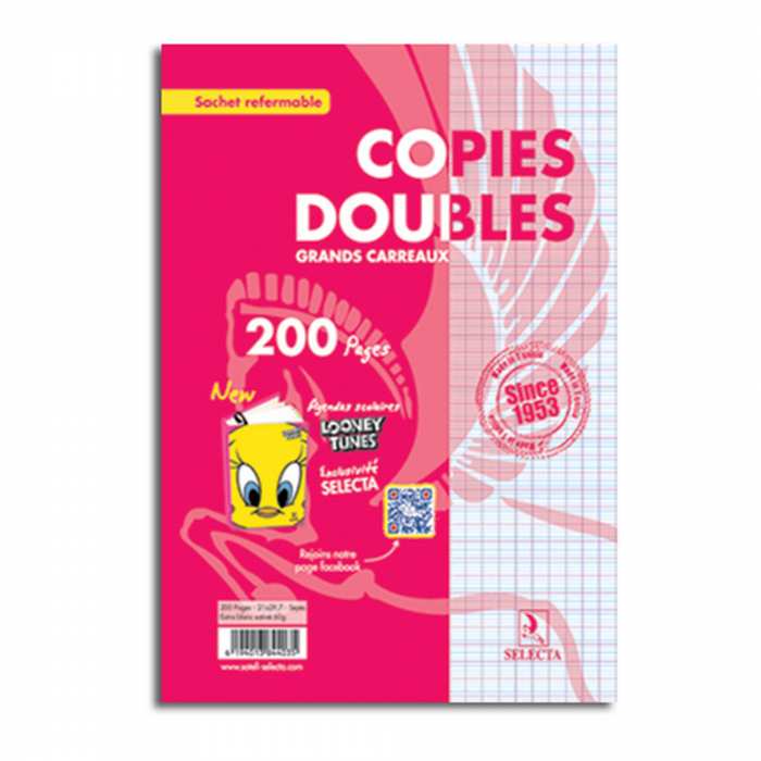 Double feuille 200 pages